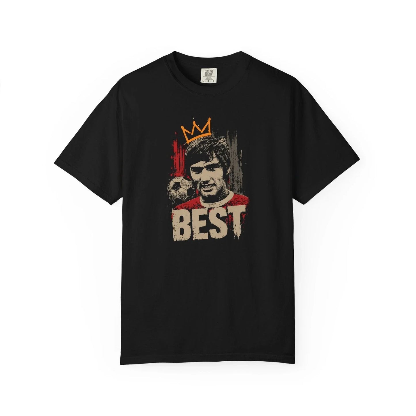 George Best Retro Soccer Tee Vintage Football Legend Graphic Shirt Unisex T-shirt, Sweatshirt, Hoodie, Long Sleeve Tee - T-Shirt, Sweatshirt, Hoodie