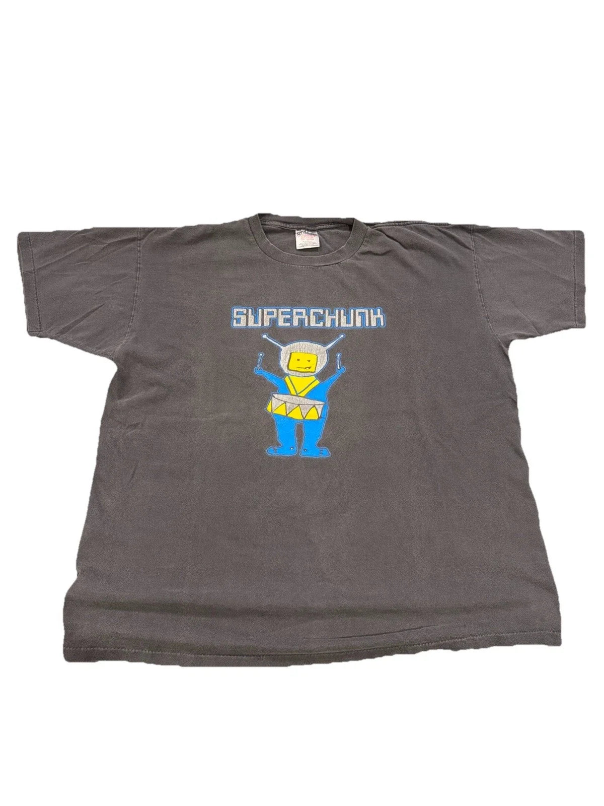 Vintage 90s Superchunk T-Shirt Alternative Rock Made In USA Size XL Black Rare Unisex T-shirt, Sweatshirt, Hoodie, Long Sleeve Tee - T-Shirt, Sweatshirt, Hoodie