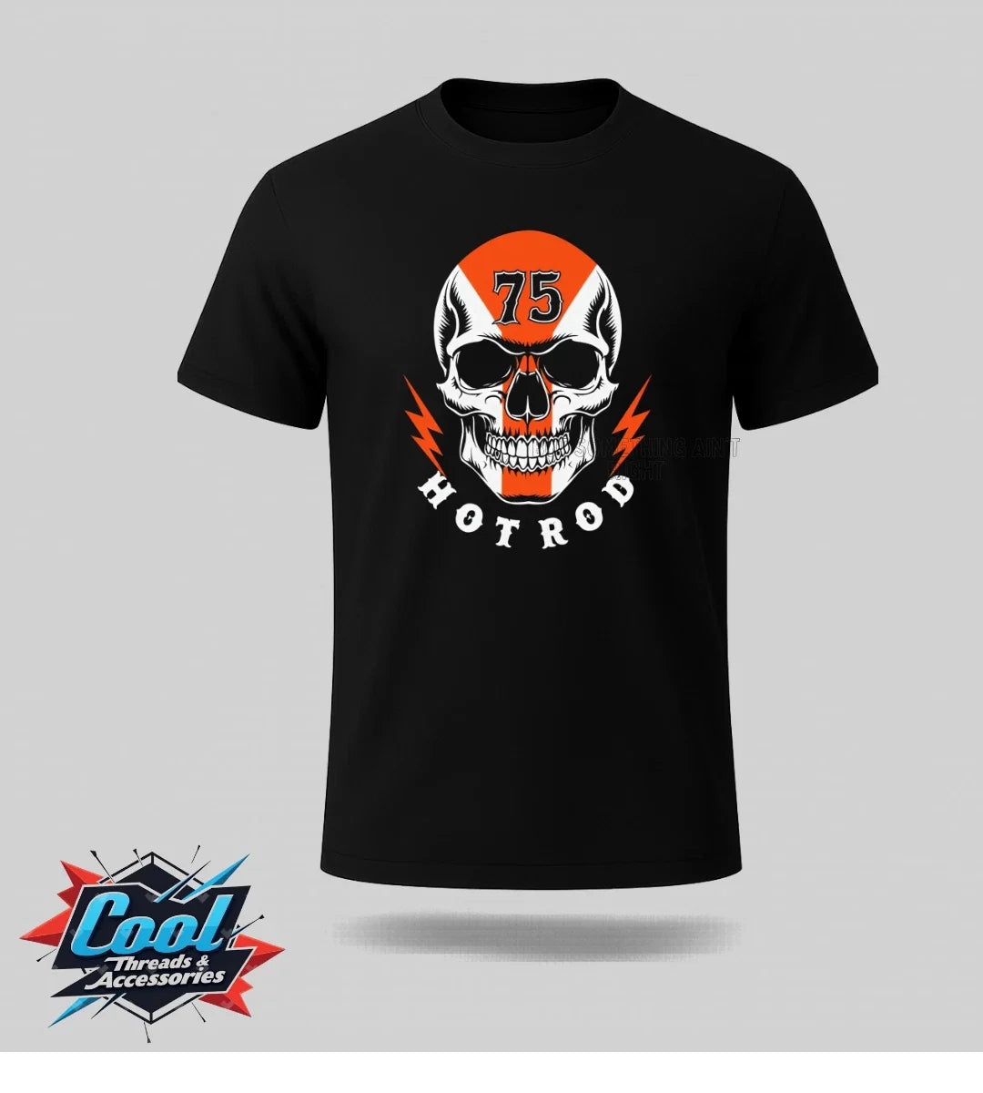 Cool Threads Mens T Shirt Hot Rod Skull 75 Graphic Black Unisex T-shirt, Sweatshirt, Hoodie, Long Sleeve Tee - T-Shirt, Sweatshirt, Hoodie