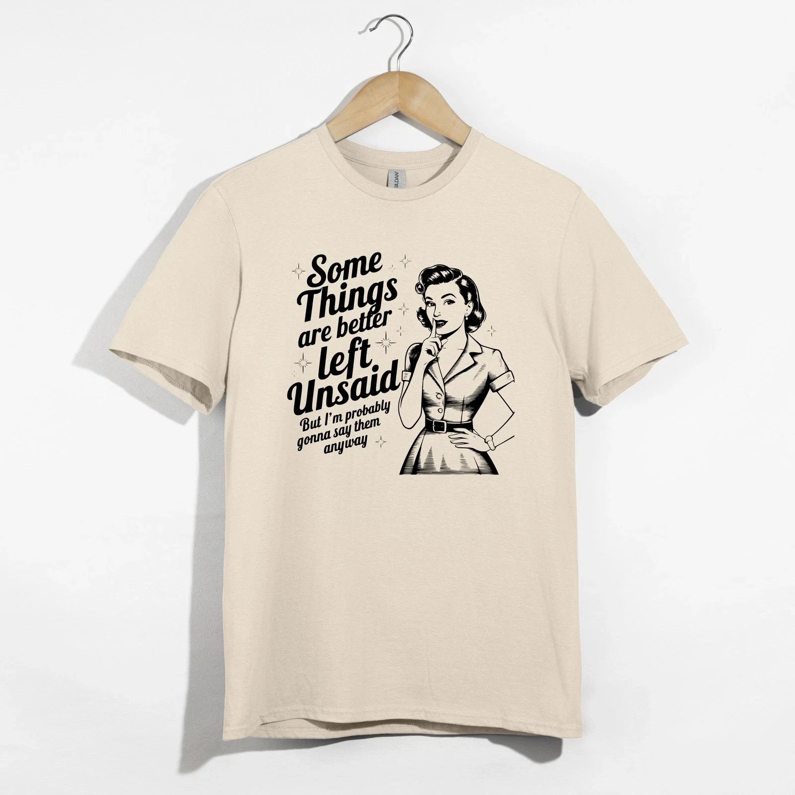 Retro Secret Shirt, Funny Vintage Woman Tee, Sarcastic Left Unsaid T-Shirt Unisex T-shirt, Sweatshirt, Hoodie, Long Sleeve Tee - T-Shirt, Sweatshirt, Hoodie