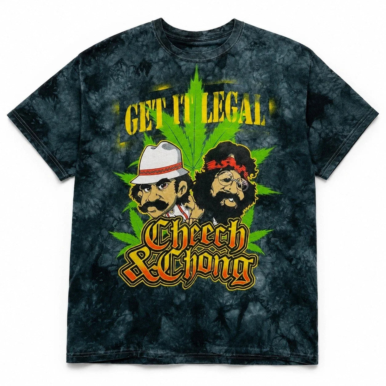 Cheech & Chong Get It Legal Tie Dye Graphic T-Shirt Mens XL Green Anvil Cotton Unisex T-shirt, Sweatshirt, Hoodie, Long Sleeve Tee - T-Shirt, Sweatshirt, Hoodie
