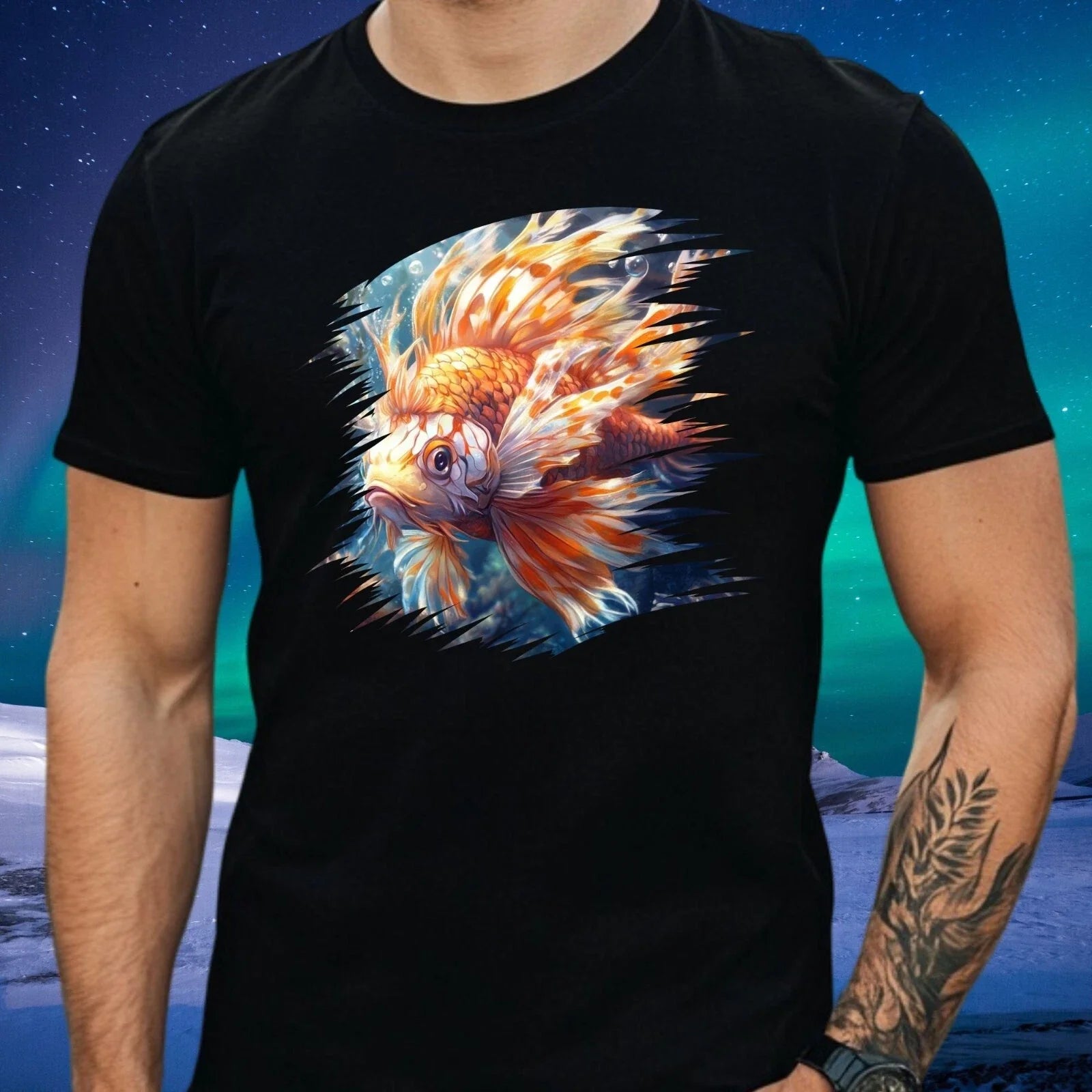 Mens Redfish Anime Print Cotton T-Shirt Size XS to 5XL Unisex T-shirt, Sweatshirt, Hoodie, Long Sleeve Tee - T-Shirt, Sweatshirt, Hoodie