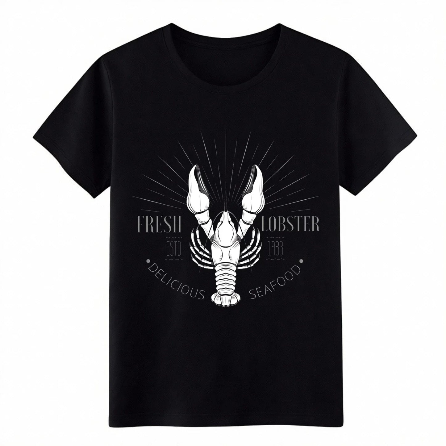 Vintage Lobster Seafood T-Shirt, Delicious Food Casual Cotton Tee Unisex T-shirt, Sweatshirt, Hoodie, Long Sleeve Tee - T-Shirt, Sweatshirt, Hoodie