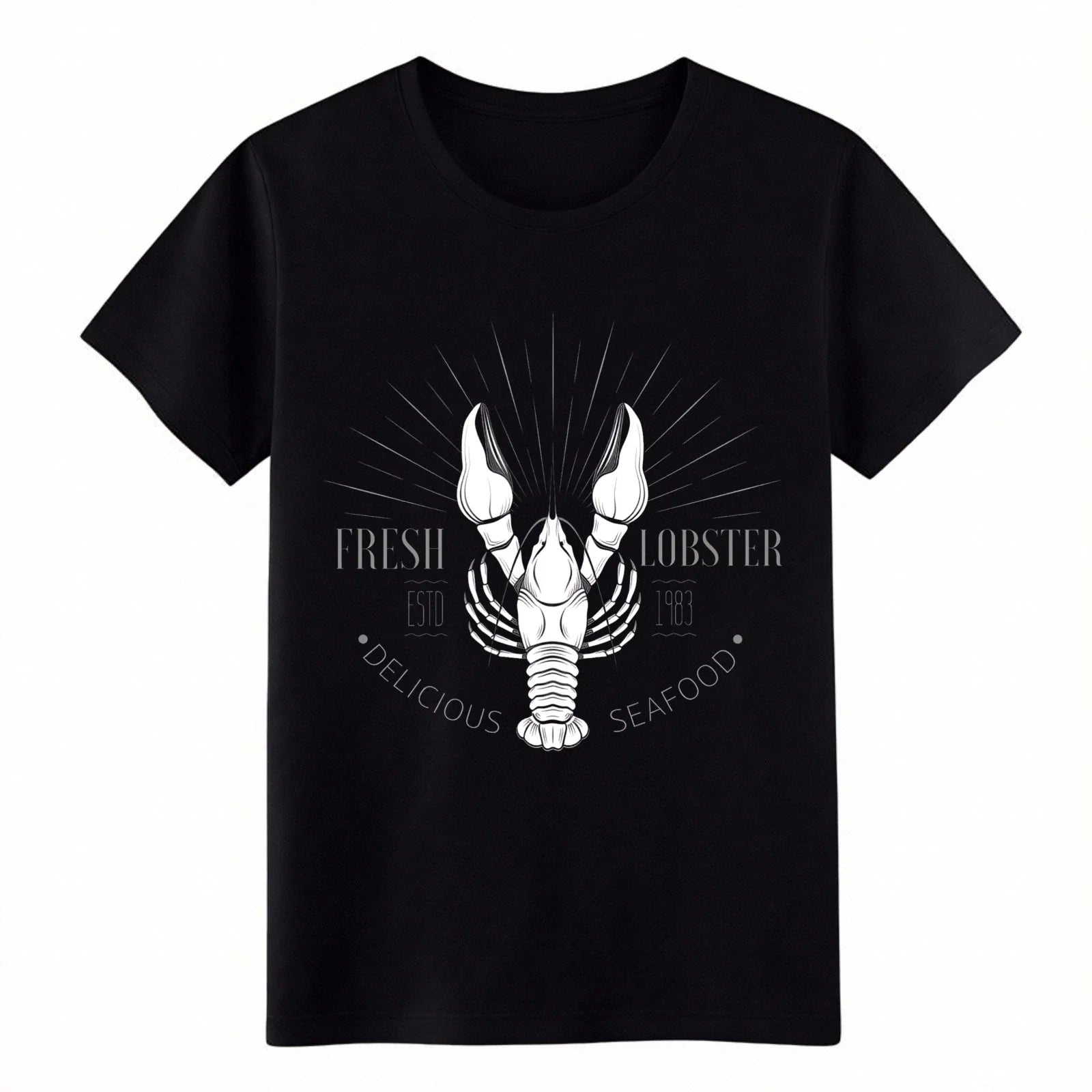 Vintage Lobster Seafood T-Shirt, Delicious Food Casual Cotton Tee Unisex T-shirt, Sweatshirt, Hoodie, Long Sleeve Tee - T-Shirt, Sweatshirt, Hoodie