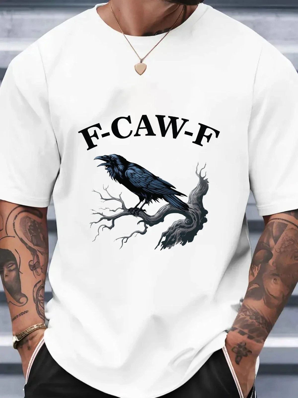 F-CAW-F Raven T-Shirt Funny Gothic Crow Sarcastic Bird Pun Unisex Gift Tee Top Unisex T-shirt, Sweatshirt, Hoodie, Long Sleeve Tee - T-Shirt, Sweatshirt, Hoodie
