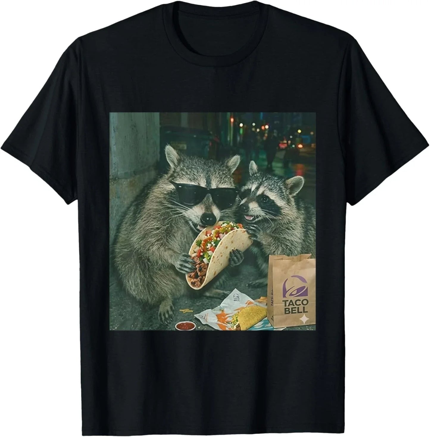 Funny Raccoons Eating Taco Meme Trash Panda Food T-Shirt unisex T-Shirt Unisex T-shirt, Sweatshirt, Hoodie, Long Sleeve Tee - T-Shirt, Sweatshirt, Hoodie