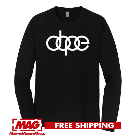AUDI DOPE LOGO BLACK LONGSLEEVE T-SHIRT Automotive Tee Racing Car Rings Auto R Unisex T-shirt, Sweatshirt, Hoodie, Long Sleeve Tee - T-Shirt, Sweatshirt, Hoodie