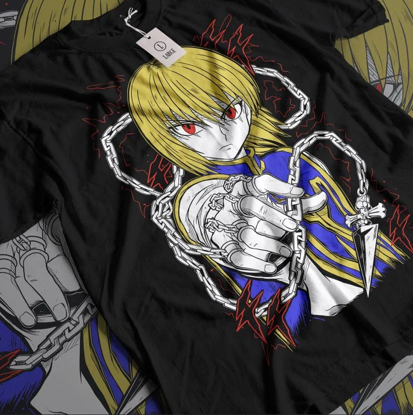 Kurapika T-shirt Hisoka Gon Killua Meruem Illumi HXH Kawaii Anime Shirt All Size Unisex T-shirt, Sweatshirt, Hoodie, Long Sleeve Tee - T-Shirt, Sweatshirt, Hoodie