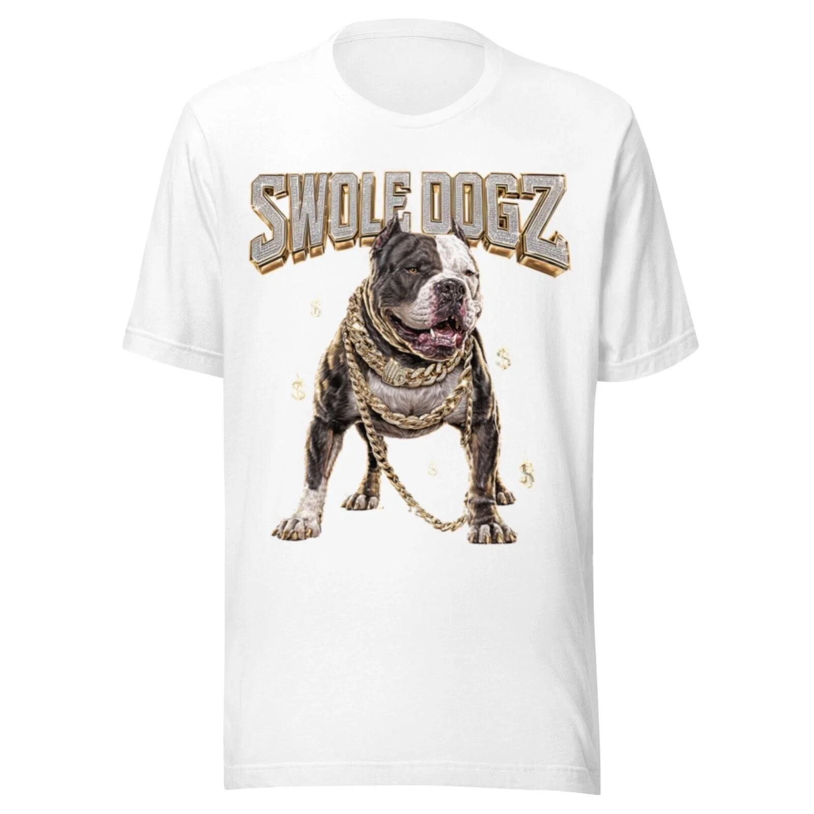 PITBULL BULLY SHIRT DOG VINTAGE - RUDE DOGS - SWOLE DOGZ Y2K - ALL SIZES - WHT Unisex T-shirt, Sweatshirt, Hoodie, Long Sleeve Tee - T-Shirt, Sweatshirt, Hoodie