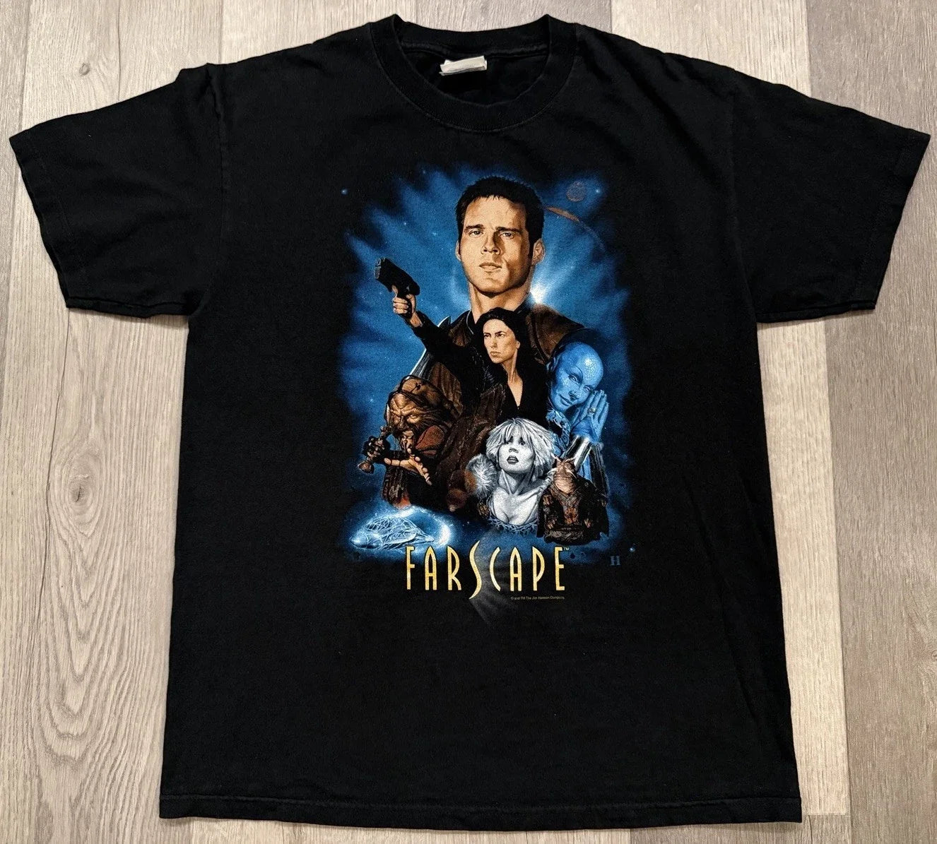 Vintage Y2K Farscape Black Graphic T-Shirt - Medium Unisex T-shirt, Sweatshirt, Hoodie, Long Sleeve Tee - T-Shirt, Sweatshirt, Hoodie
