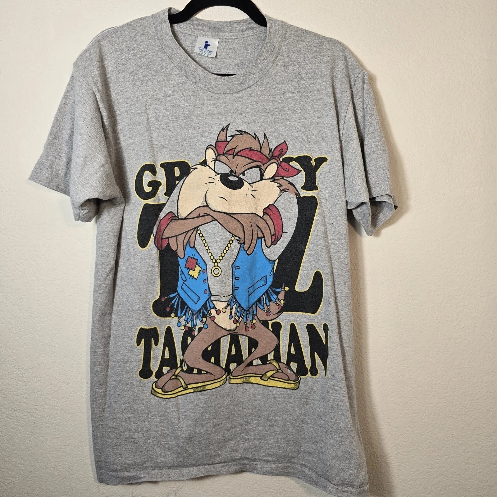 Vintage Taz Shirt XL Groovy Grumpy Hippie 90s  Tasmania devil Unisex T-shirt, Sweatshirt, Hoodie, Long Sleeve Tee - T-Shirt, Sweatshirt, Hoodie