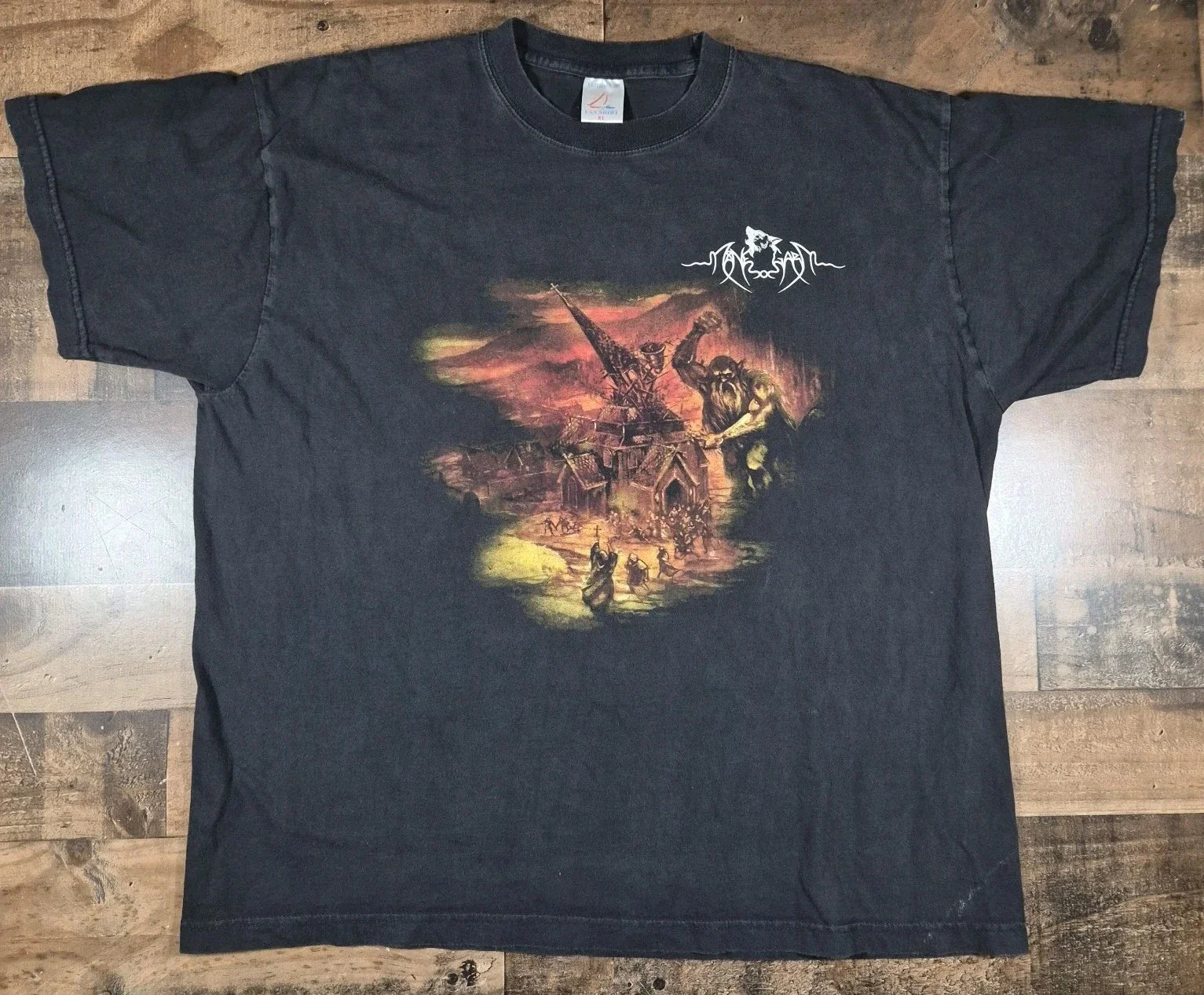 Vintage Mnegarm Vredens Tid Shirt Mens XL Black Y2K 2000s Death Metal Band Tee Unisex T-shirt, Sweatshirt, Hoodie, Long Sleeve Tee - T-Shirt, Sweatshirt, Hoodie