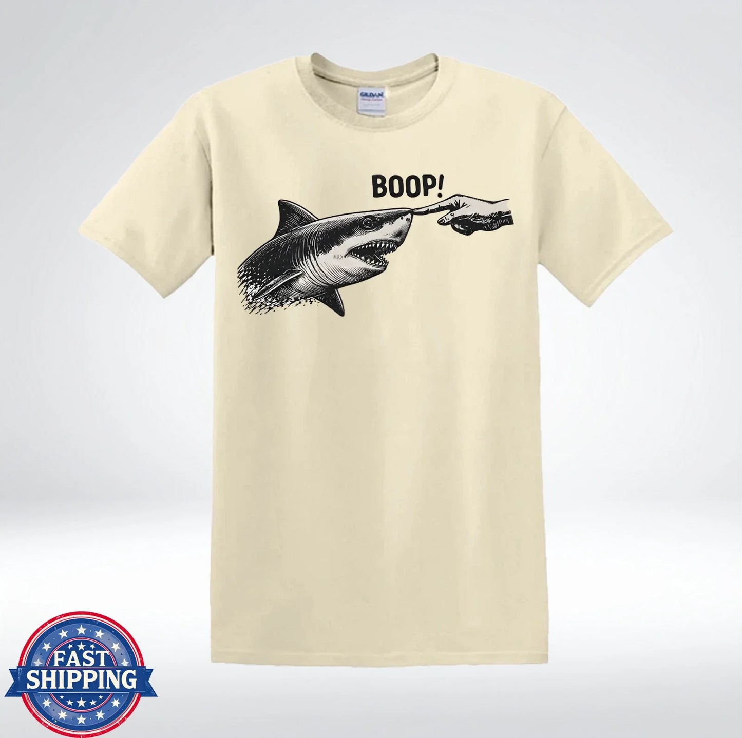 Boop Shark Funny Ocean Animal Meme Graphic T-Shirt Unisex T-shirt, Sweatshirt, Hoodie, Long Sleeve Tee - T-Shirt, Sweatshirt, Hoodie
