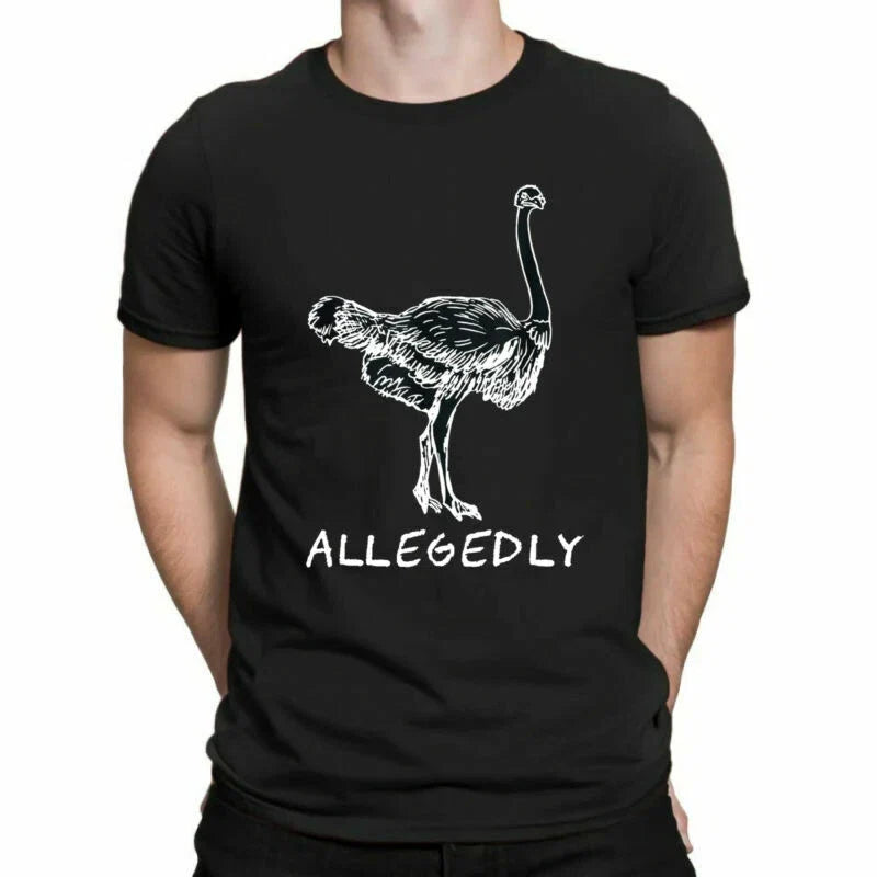 T-Shirt Letterkenny Gifts Bird Ostrich Allegedly Flightless Retro Lovers Funny Unisex T-shirt, Sweatshirt, Hoodie, Long Sleeve Tee - T-Shirt, Sweatshirt, Hoodie