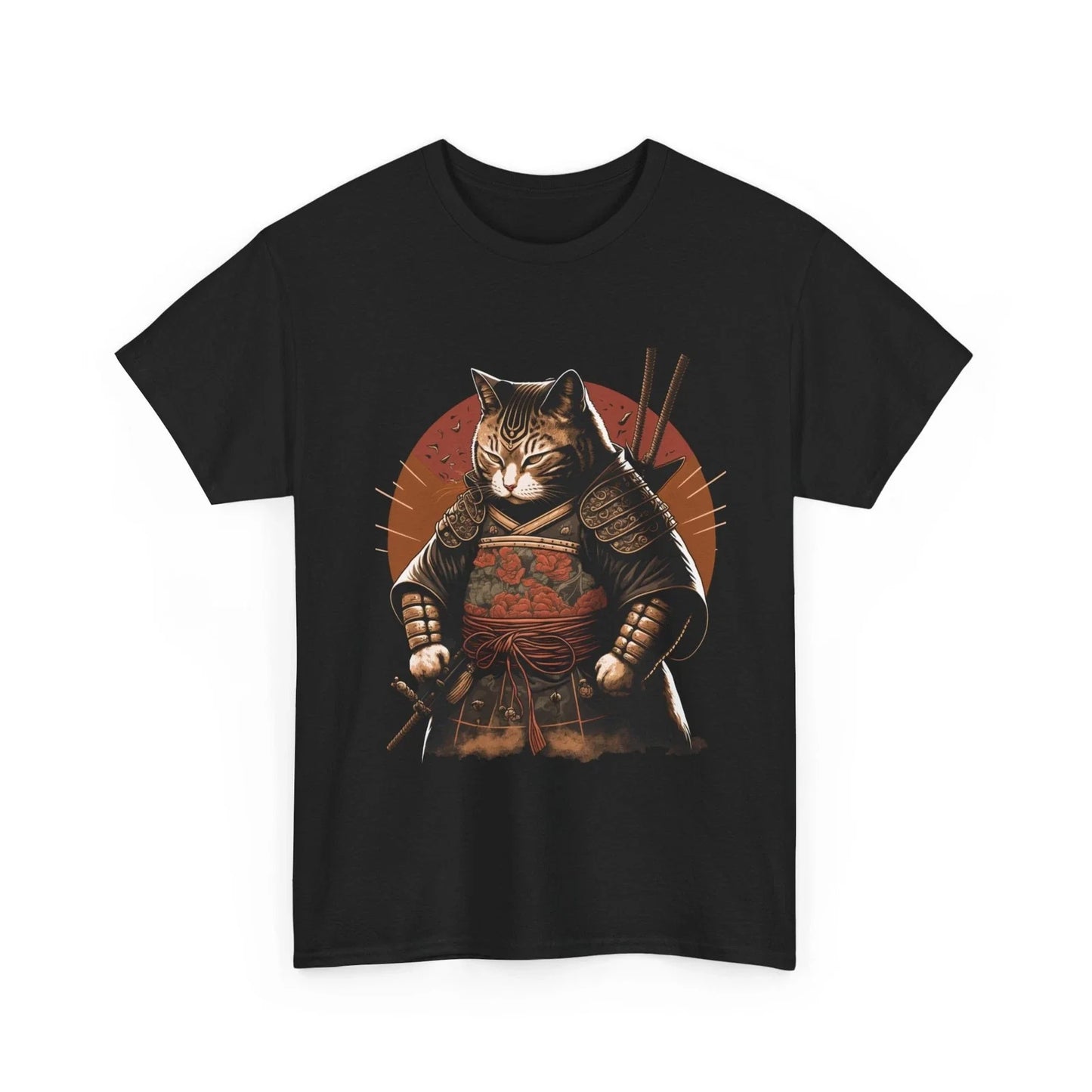 Samurai Cat Shirt, Japanese Culture Lovers Shirt, Ninja Cat Funny Shirt Unisex T-shirt, Sweatshirt, Hoodie, Long Sleeve Tee - T-Shirt, Sweatshirt, Hoodie