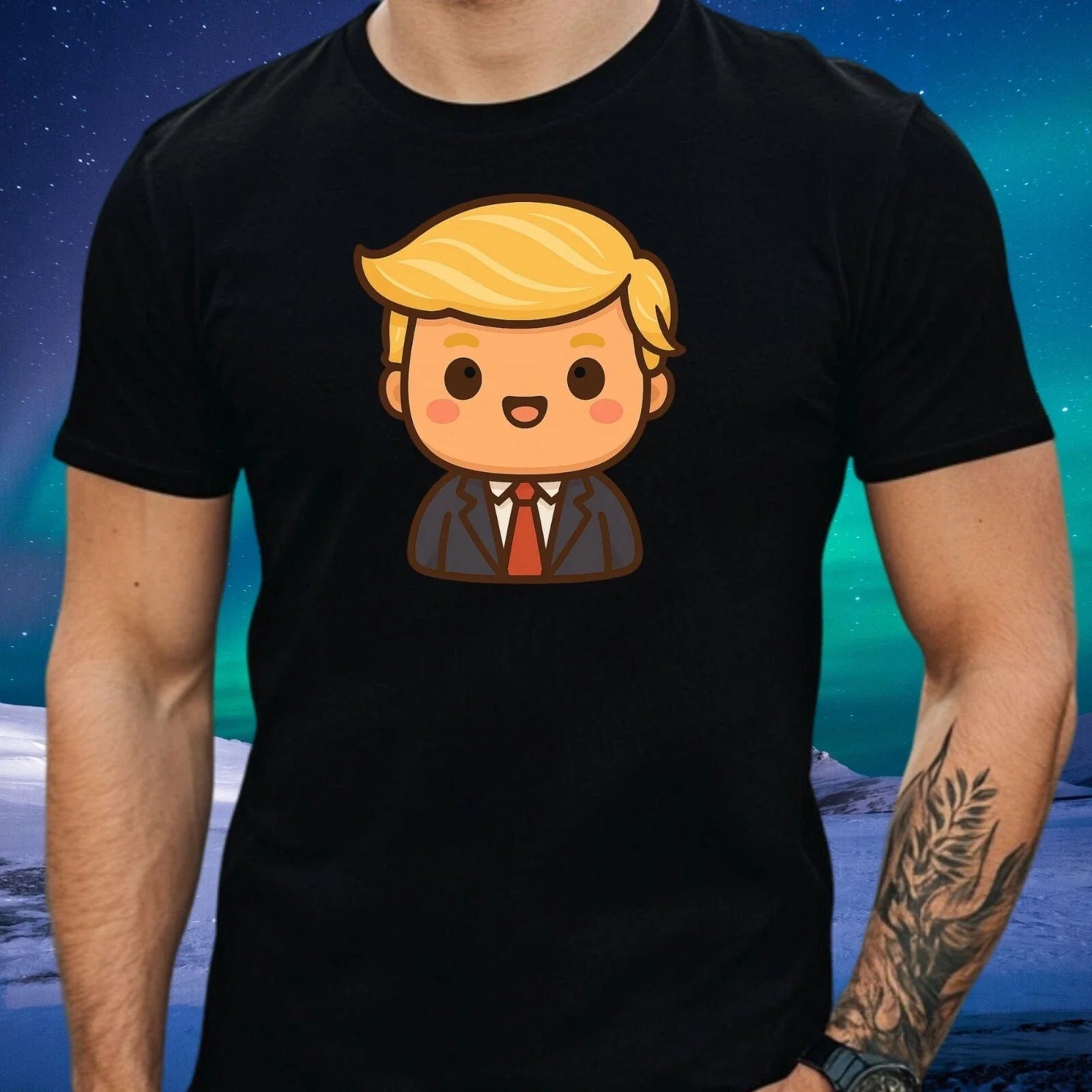 Mens Kawaii Trump Print Cotton T-Shirt Size S to 5XL Unisex T-shirt, Sweatshirt, Hoodie, Long Sleeve Tee - T-Shirt, Sweatshirt, Hoodie