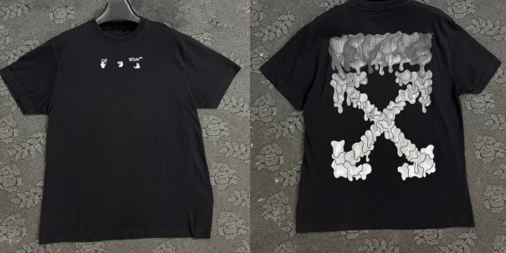 Off-White Reprint Drip Cross Arrows Black T-Shirt Streetwear Graphic Tee S-5XL Unisex T-shirt, Sweatshirt, Hoodie, Long Sleeve Tee - T-Shirt, Sweatshirt, Hoodie
