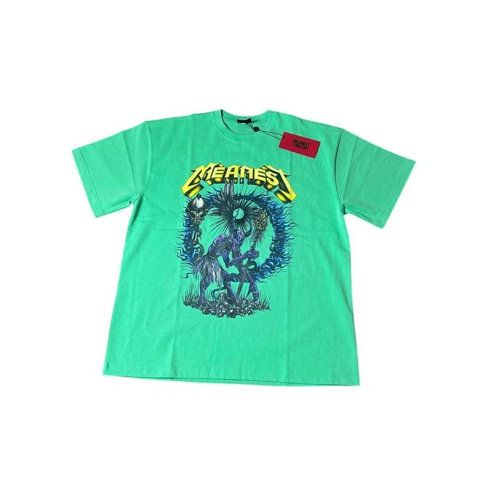 Meanest Unisex Graphic T-Shirt Skull Monster Design Green Urban Fashion Size M Unisex T-shirt, Sweatshirt, Hoodie, Long Sleeve Tee - T-Shirt, Sweatshirt, Hoodie