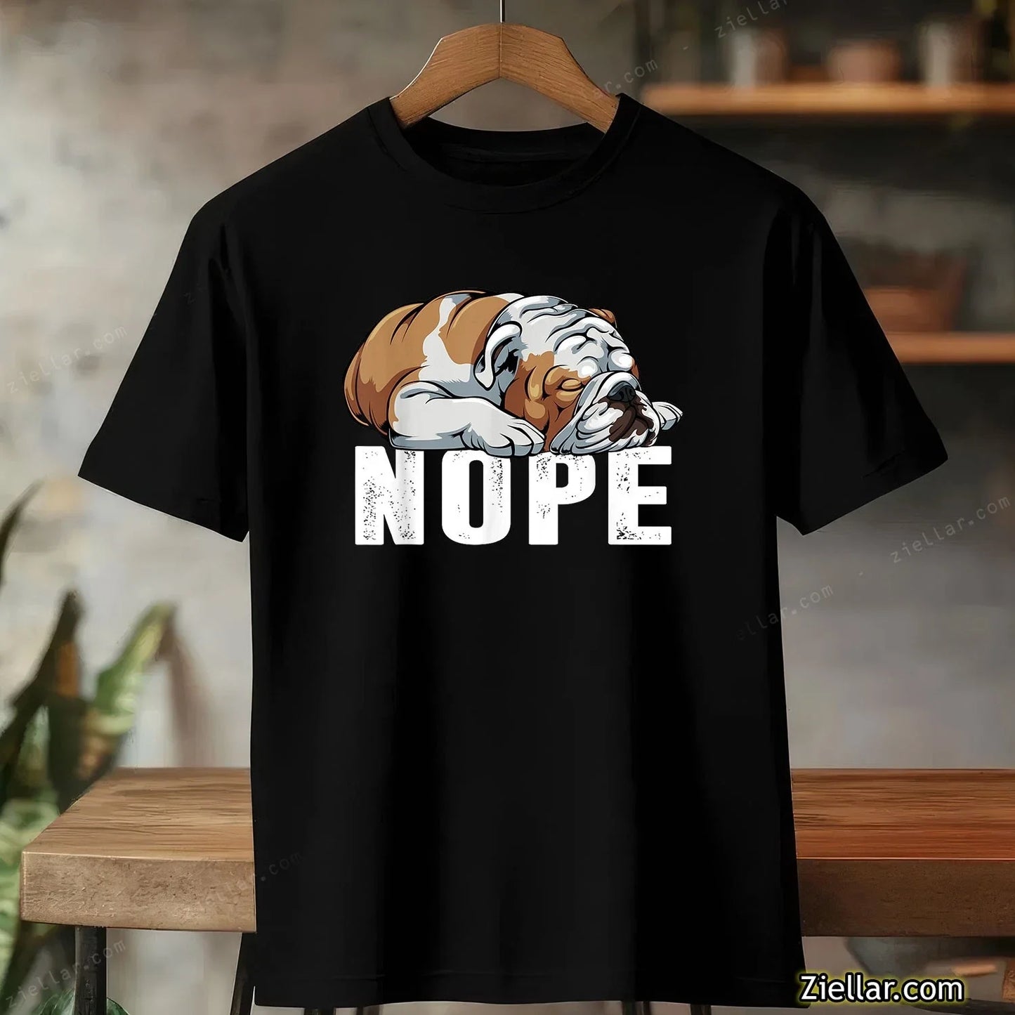 Lazy English Bulldog Shirt Funny Nope Saying Gift for Dog Lovers Shirt Unisex T-shirt, Sweatshirt, Hoodie, Long Sleeve Tee - T-Shirt, Sweatshirt, Hoodie