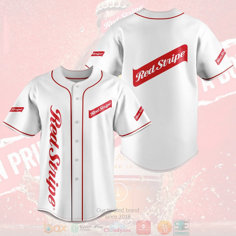 Red Stripe Baseball shirt baseball jersey product view 1