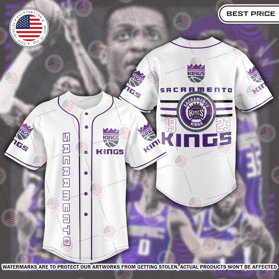 Sacramento Kings Baseball Jersey baseball jersey product view 1