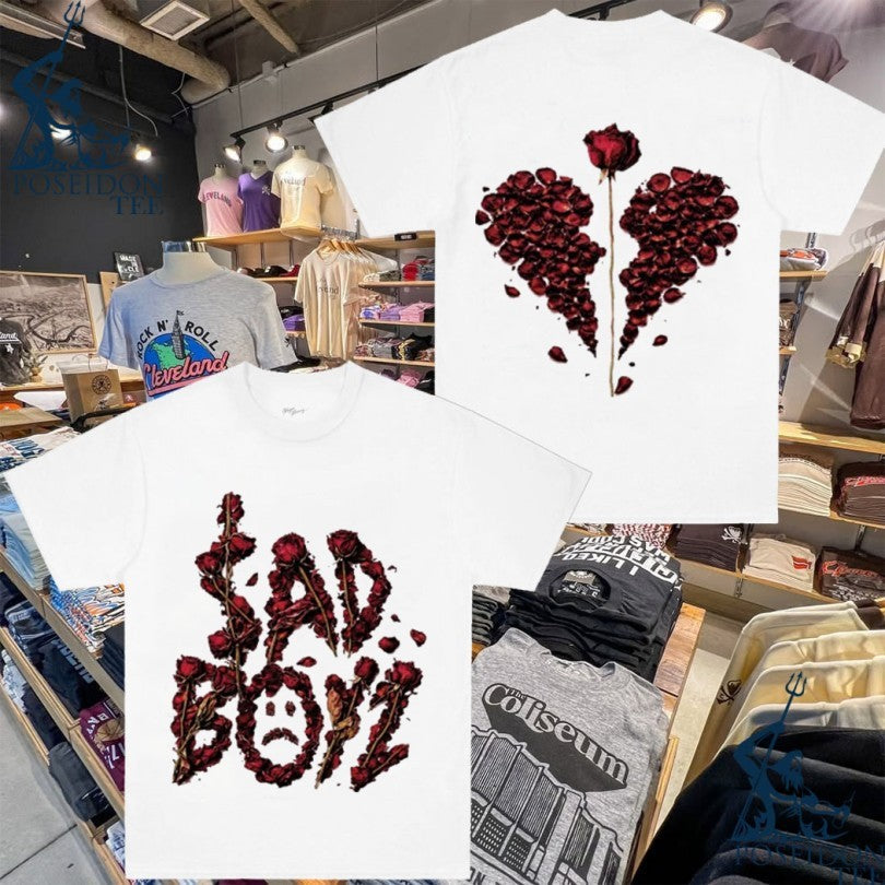Sad Boyz Roses Petals T-shirt Unisex T-shirt, Sweatshirt, Hoodie, Long Sleeve Tee - T-Shirt, Sweatshirt, Hoodie
