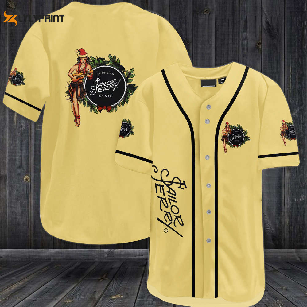 Sailor Jerry Rum Baseball Jersey - Gift for Men Women - lylyprint.com baseball jersey product view 1