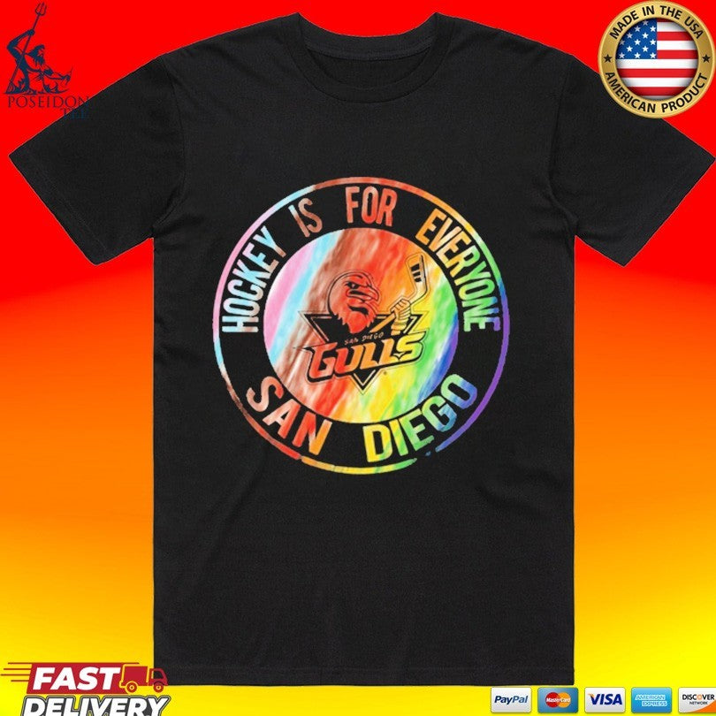 San Diego Gulls Pride Hockey Is For Everyone T-shirt Unisex T-shirt, Sweatshirt, Hoodie, Long Sleeve Tee - T-Shirt, Sweatshirt, Hoodie