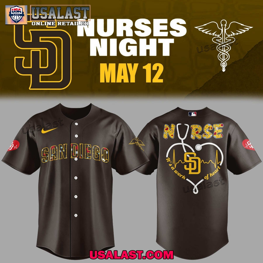 San Diego Padres Nurses Night 2025 Hoodie, Jersey baseball jersey product view 2