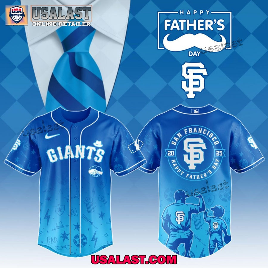 San Francisco Giants Happy Father’s Day 2025 Baseball Jersey baseball jersey product view 1