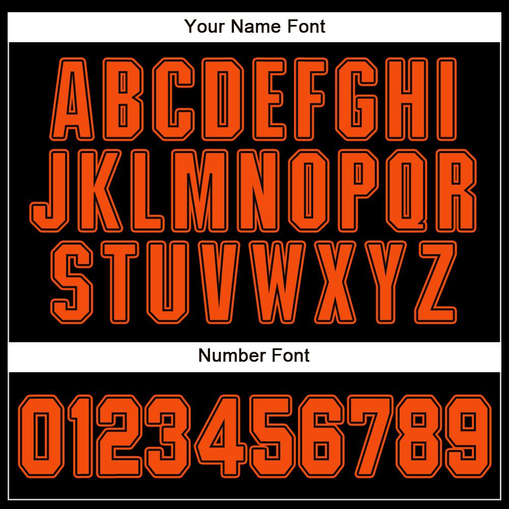 Custom Black Orange Baseball Jersey baseball jersey product view 4