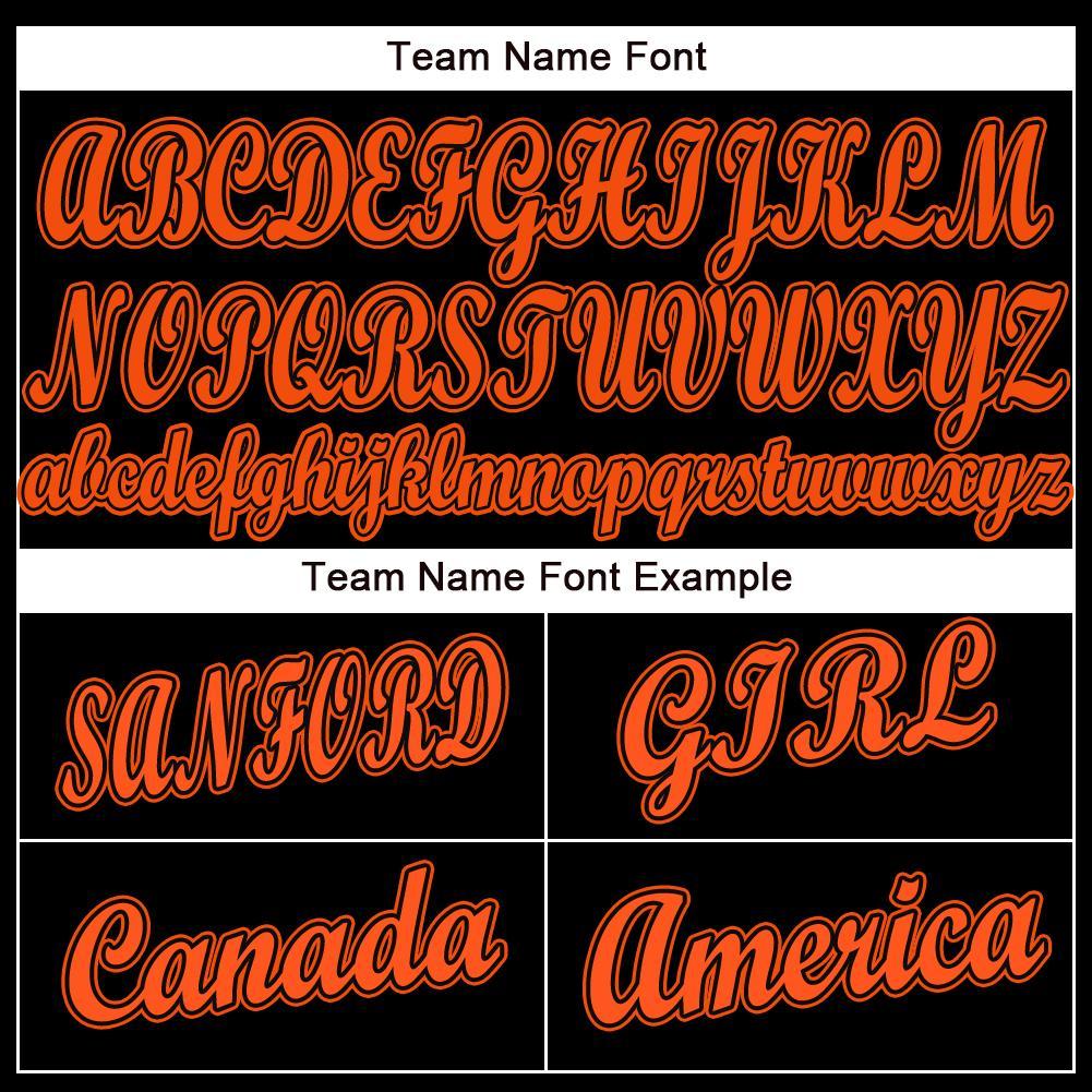 Custom Black Orange Baseball Jersey baseball jersey product view 5