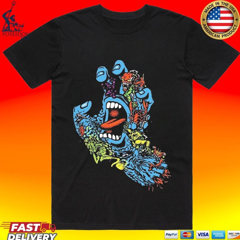 Santa Cruz Youth Roskopp Screaming Five Teal T-shirt Unisex T-shirt, Sweatshirt, Hoodie, Long Sleeve Tee - T-Shirt, Sweatshirt, Hoodie