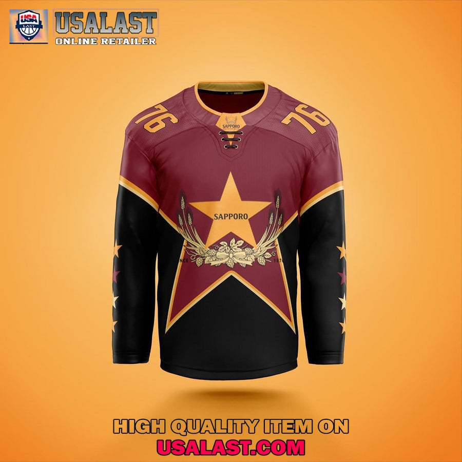 Sapporo Breweries Beer Hockey Jersey hockey jersey product view 1