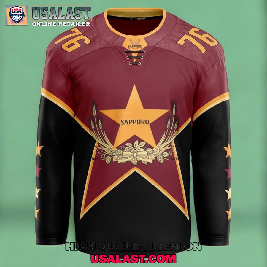 Sapporo Breweries Beer Hockey Jersey hockey jersey product view 2