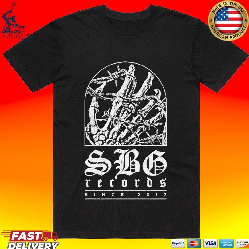 Sbg Records Bones Since 2017 T-shirt Unisex T-shirt, Sweatshirt, Hoodie, Long Sleeve Tee - T-Shirt, Sweatshirt, Hoodie