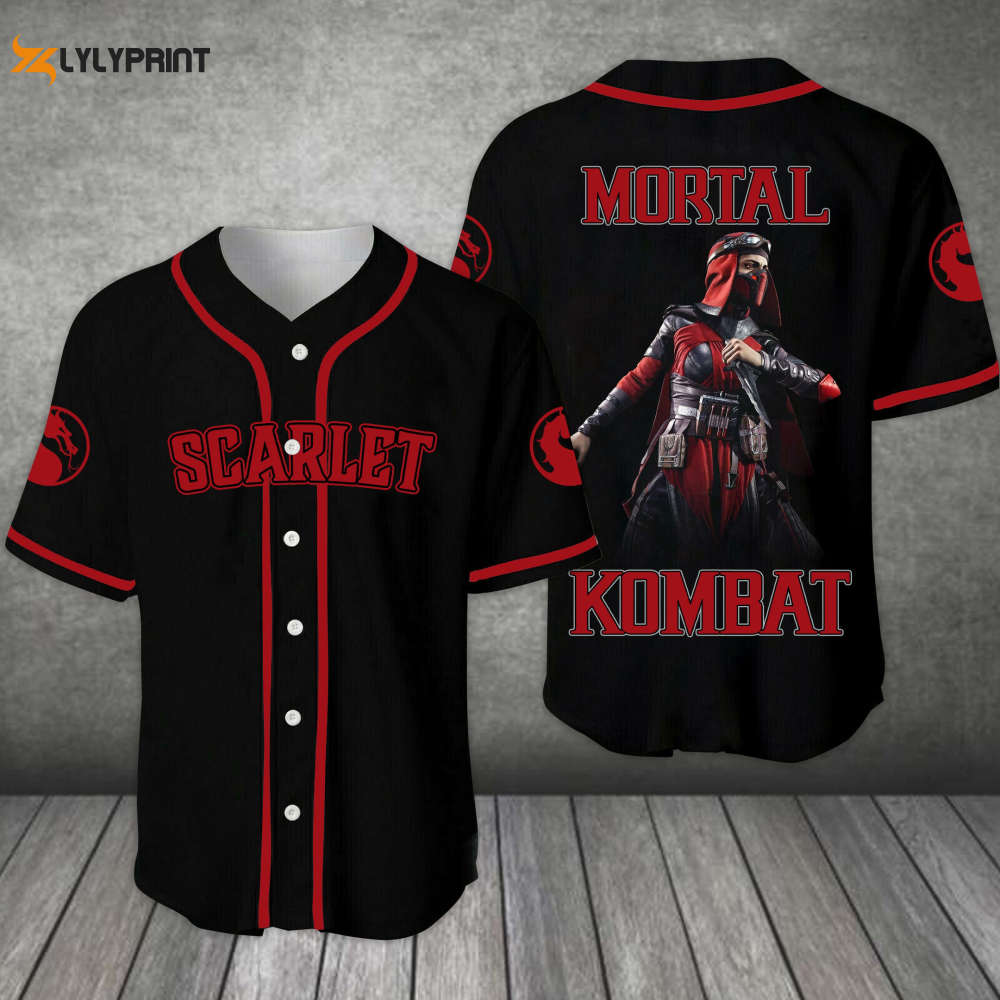 Scarlet Mortal Kombat Mu All Over Print Unisex Baseball Jersey - lylyprint.com baseball jersey product view 1