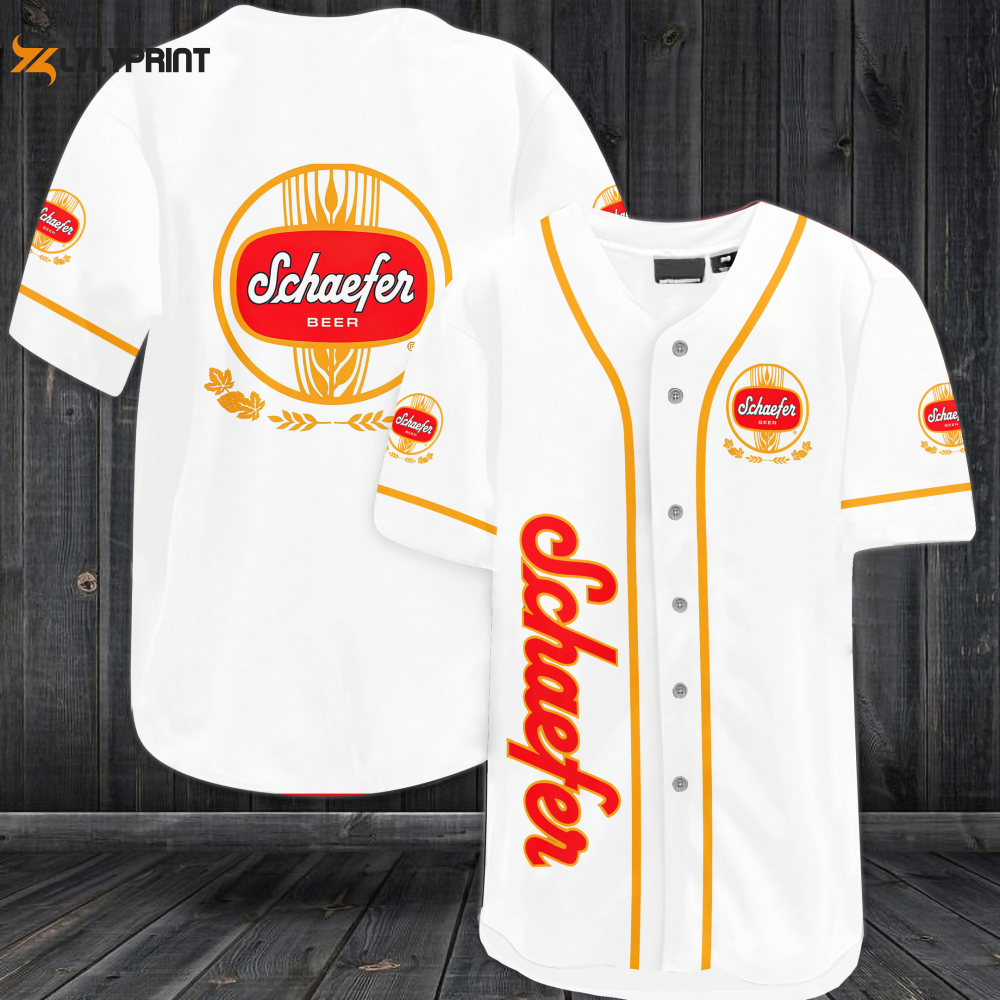Schaefer Beer Baseball Jersey: Perfect Gift for Men and Women - Authentic Stylish and High-Quality - lylyprint.com baseball jersey product view 1