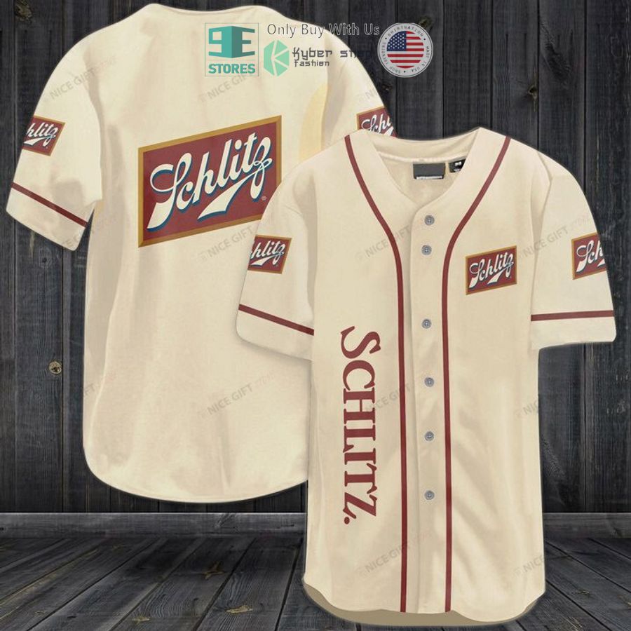 BEST Schlitz logo Baseball Jersey baseball jersey product view 1