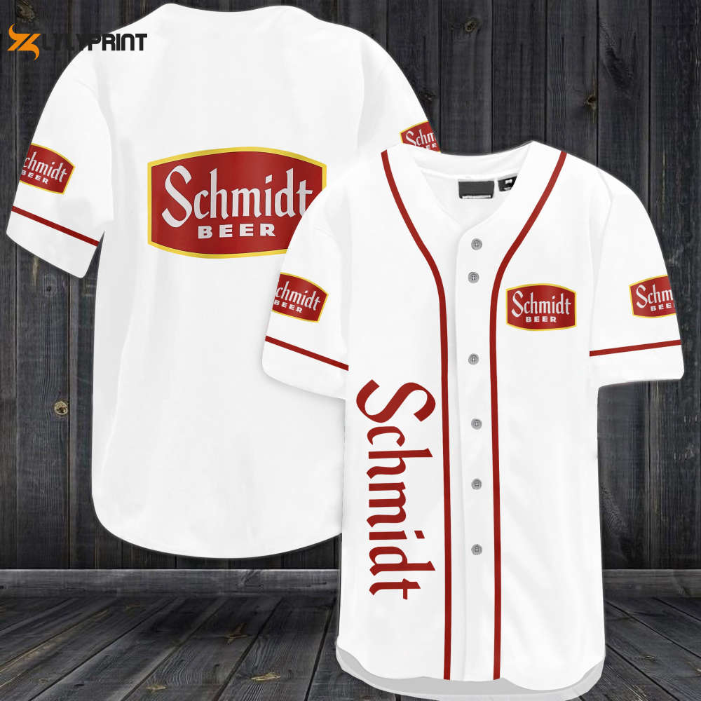 Schmidt Beer Baseball Jersey - Perfect Unisex Gift for Baseball Enthusiasts! - lylyprint.com baseball jersey product view 1