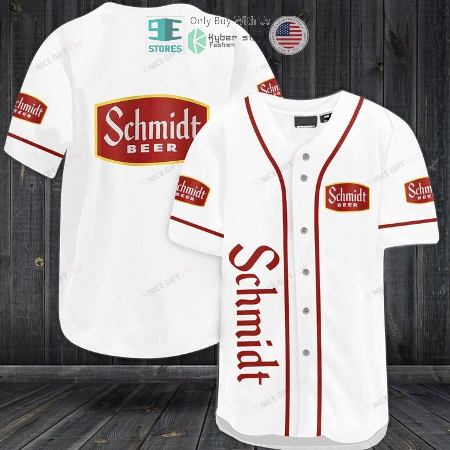 BEST Schmidt's Beer white Baseball Jersey baseball jersey product view 1