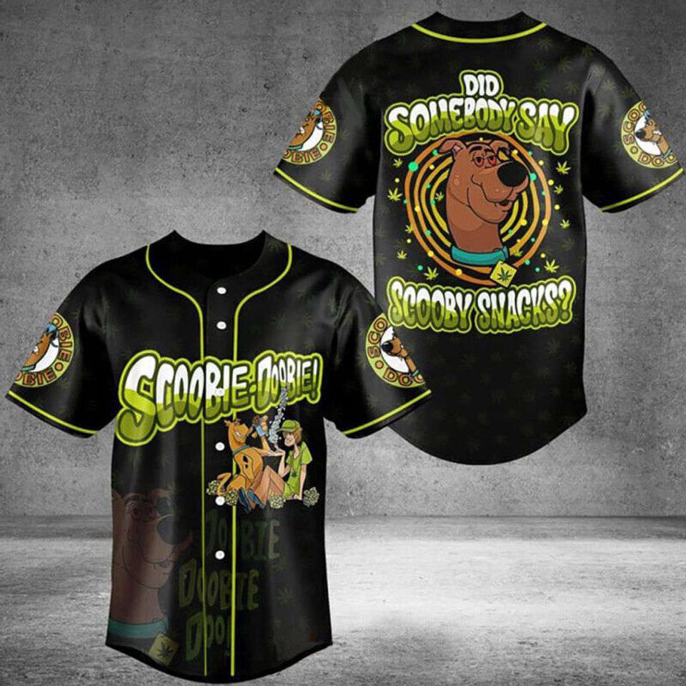 Scooby Doo Did Somebody Say Scooby Snacks 3D Baseball Jersey Shirt - lylyprint.com baseball jersey product view 2
