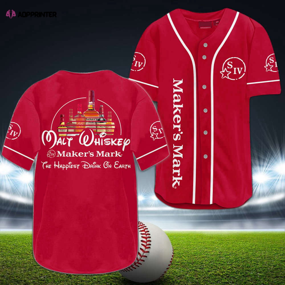Score Big with Maker Is Mark Malt Whiskey Baseball Jersey baseball jersey product view 1