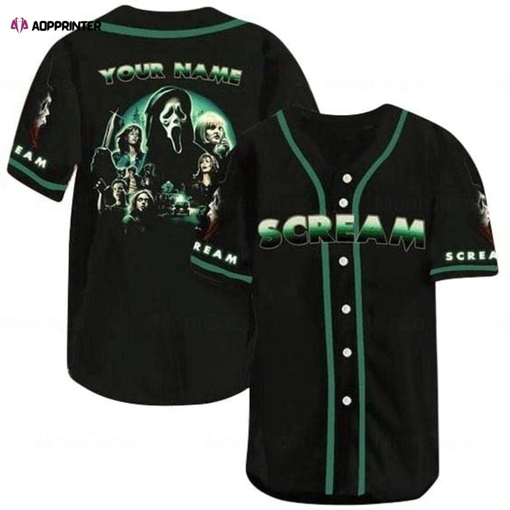 Scream Movie Ghostface Baseball Jersey – Custom Men s Shirt baseball jersey product view 1