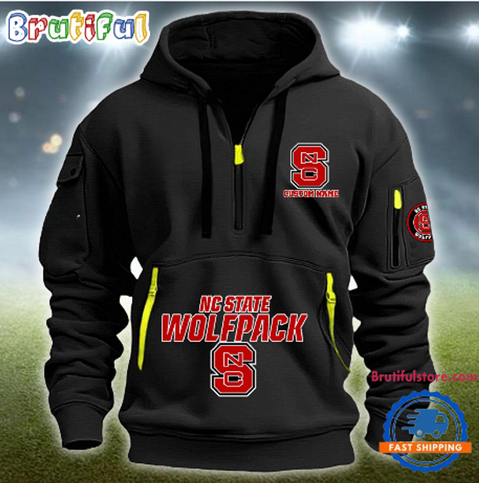 Personalize NCAA NC State Wolfpack Quarter Zip Hoodie Unisex T-shirt, Sweatshirt, Hoodie, Long Sleeve Tee - T-Shirt, Sweatshirt, Hoodie