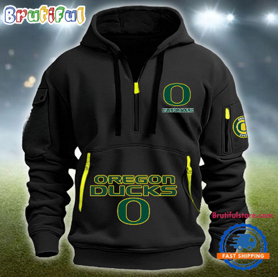 Personalize NCAA Oreg ducks Quarter Zip Hoodie Unisex T-shirt, Sweatshirt, Hoodie, Long Sleeve Tee - T-Shirt, Sweatshirt, Hoodie