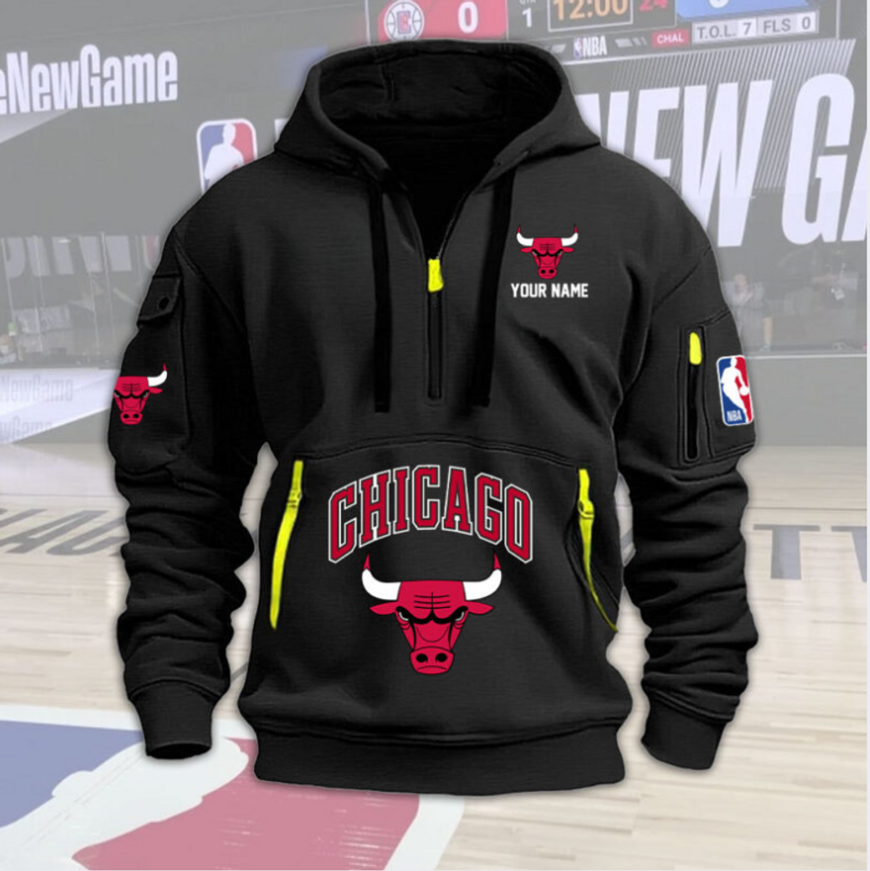 Personalize Chicago Basketball Team Quarter Zip Hoodie Unisex T-shirt, Sweatshirt, Hoodie, Long Sleeve Tee - T-Shirt, Sweatshirt, Hoodie