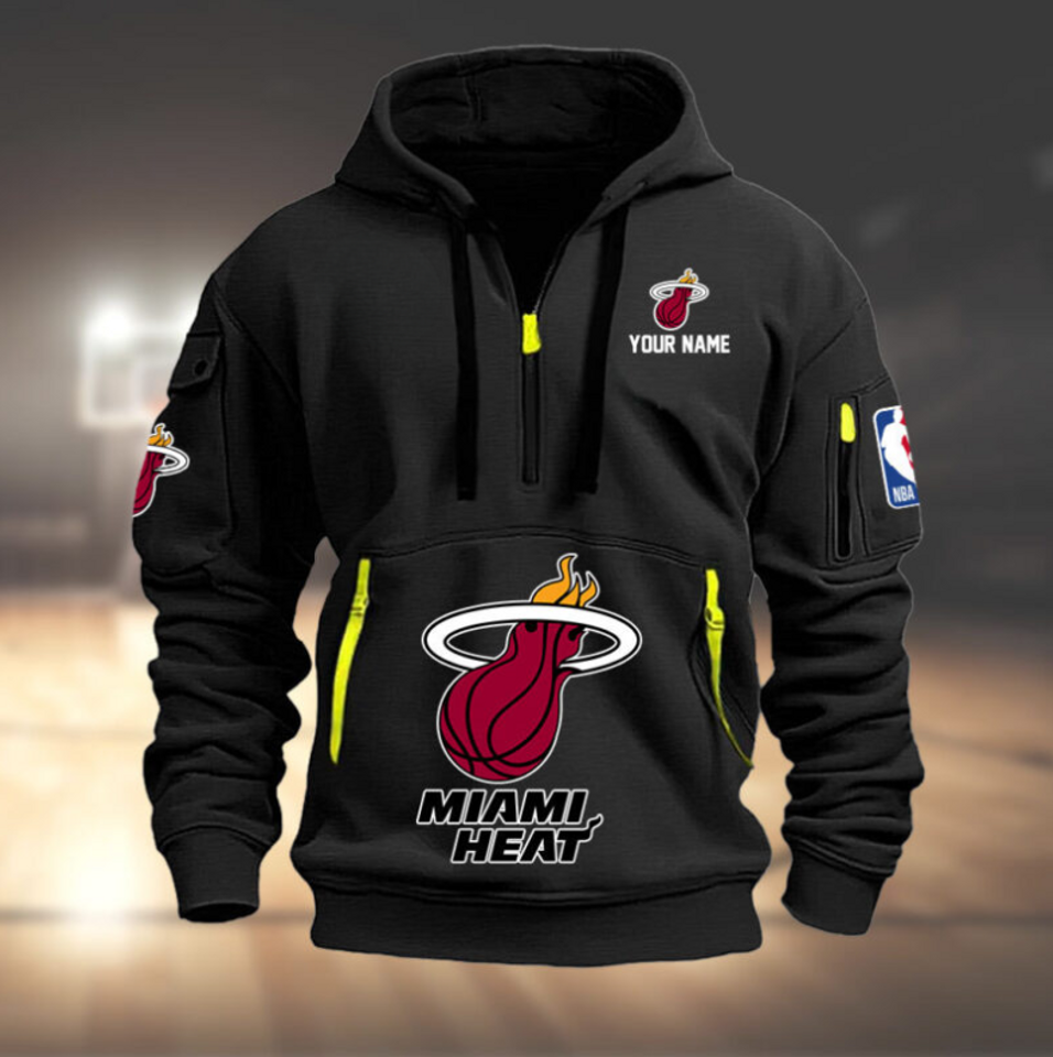 Personalize Miami Basketball Team Quarter Zip Hoodie Unisex T-shirt, Sweatshirt, Hoodie, Long Sleeve Tee - T-Shirt, Sweatshirt, Hoodie