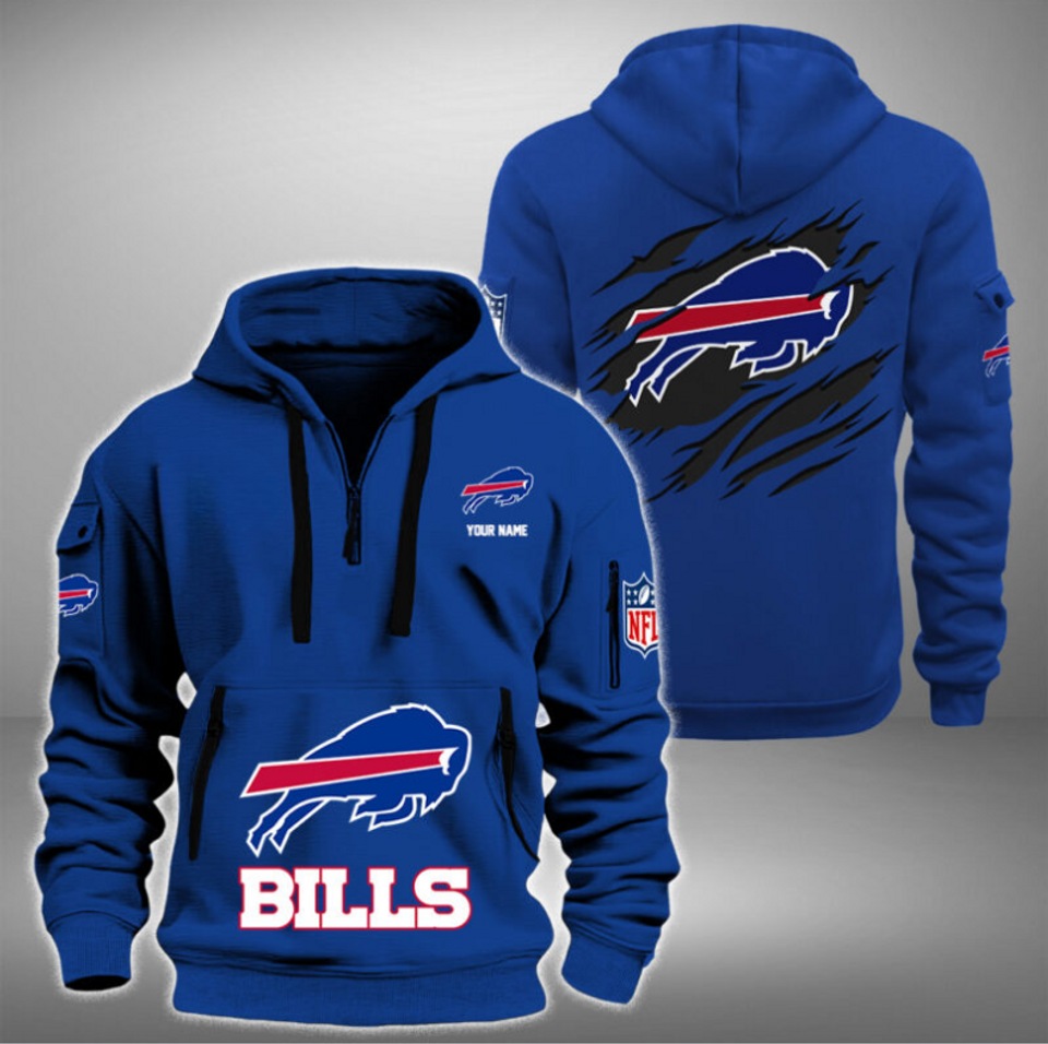 Personalize Buffalo Football Team Quarter Zip Hoodie Unisex T-shirt, Sweatshirt, Hoodie, Long Sleeve Tee - T-Shirt, Sweatshirt, Hoodie