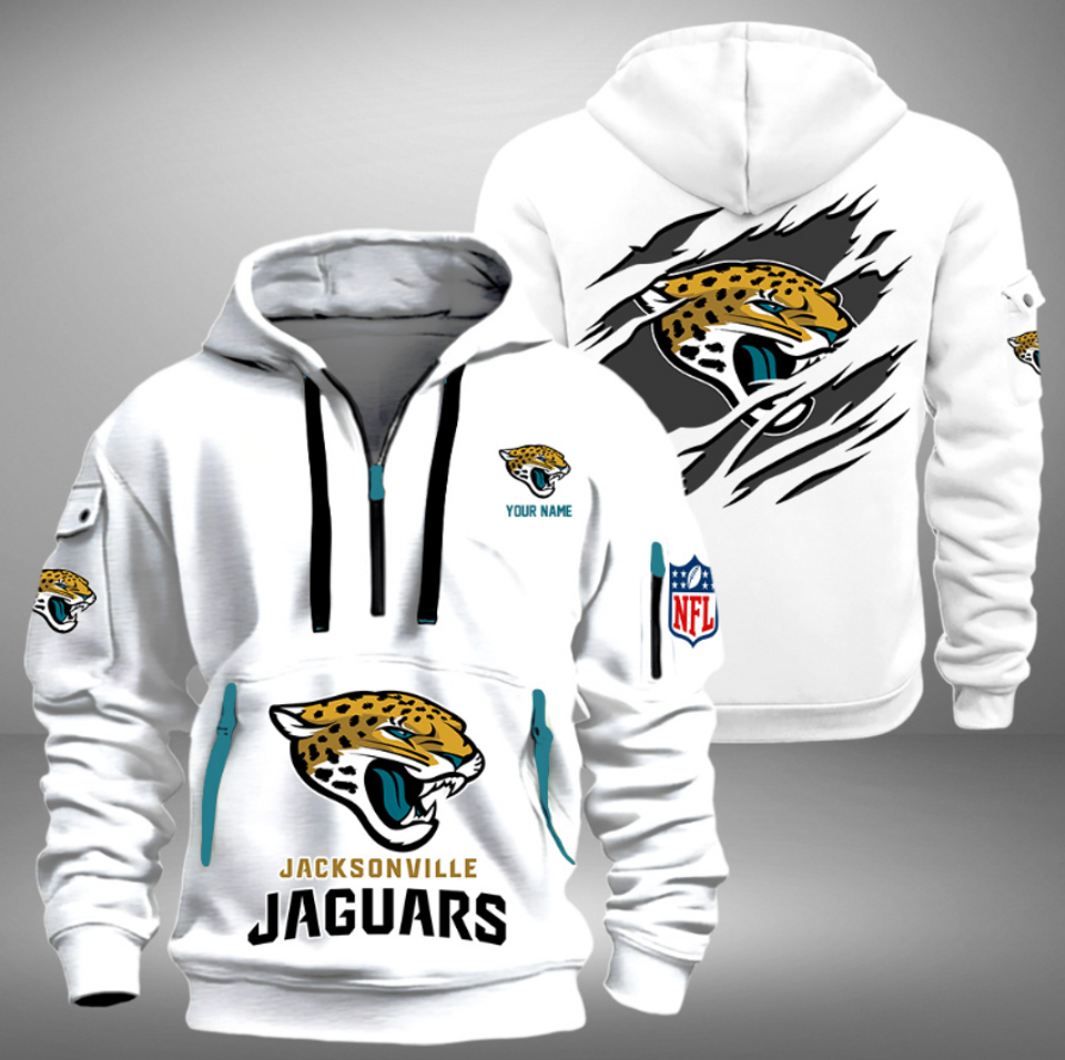 Personalize Jacksonville Football Team Quarter Zip Hoodie Unisex T-shirt, Sweatshirt, Hoodie, Long Sleeve Tee - T-Shirt, Sweatshirt, Hoodie